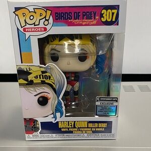 Funko Pop! #307 Harley Quinn Roller Derby Figure Entertainment Earth Exclusive